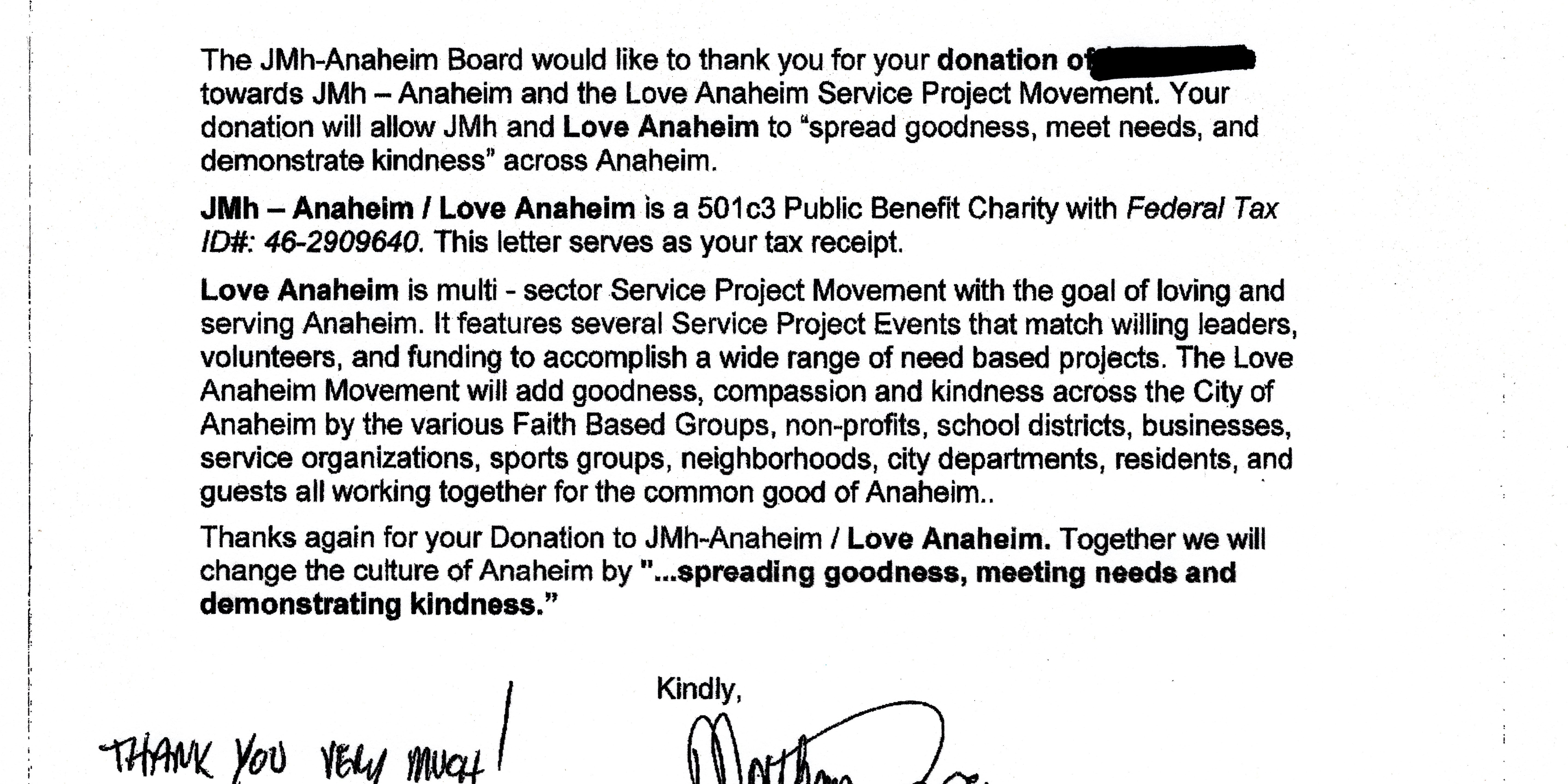 Love Anaheim Letter 2020-05-20